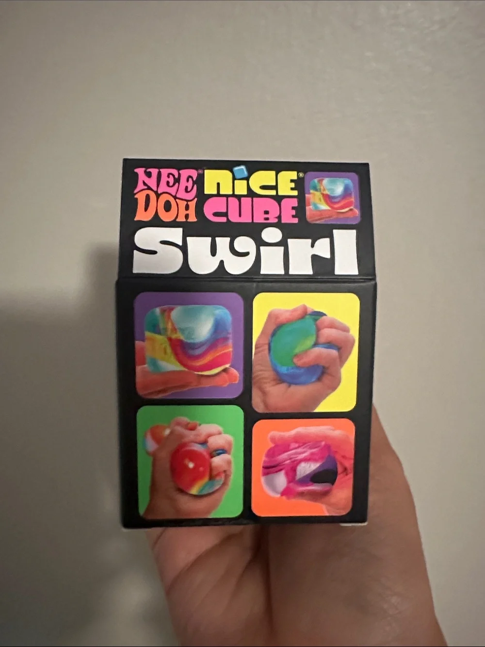 NeeDoh Nice Cube Swirl - Green & Purple